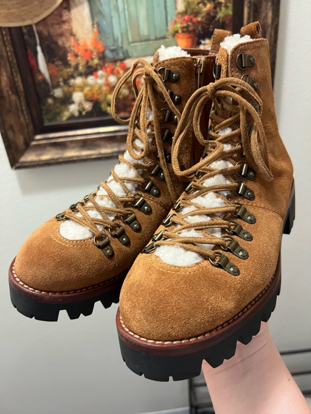Jeffrey Campbell Sherpa Tongue hiking Lace up boots - Picture 8 of 16